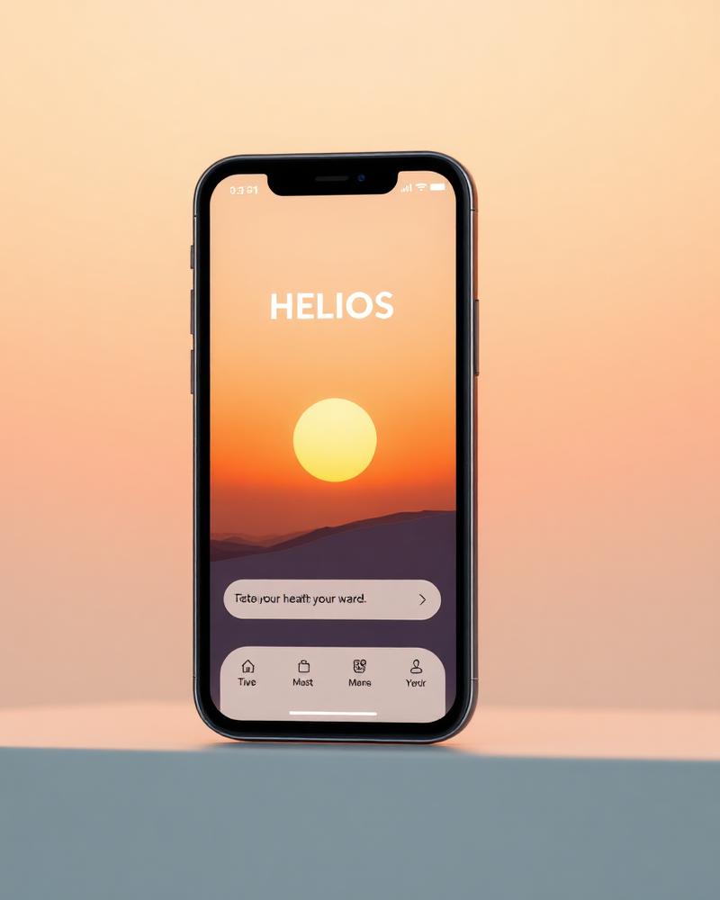HELIOS ui/ux design project designed by Crevia