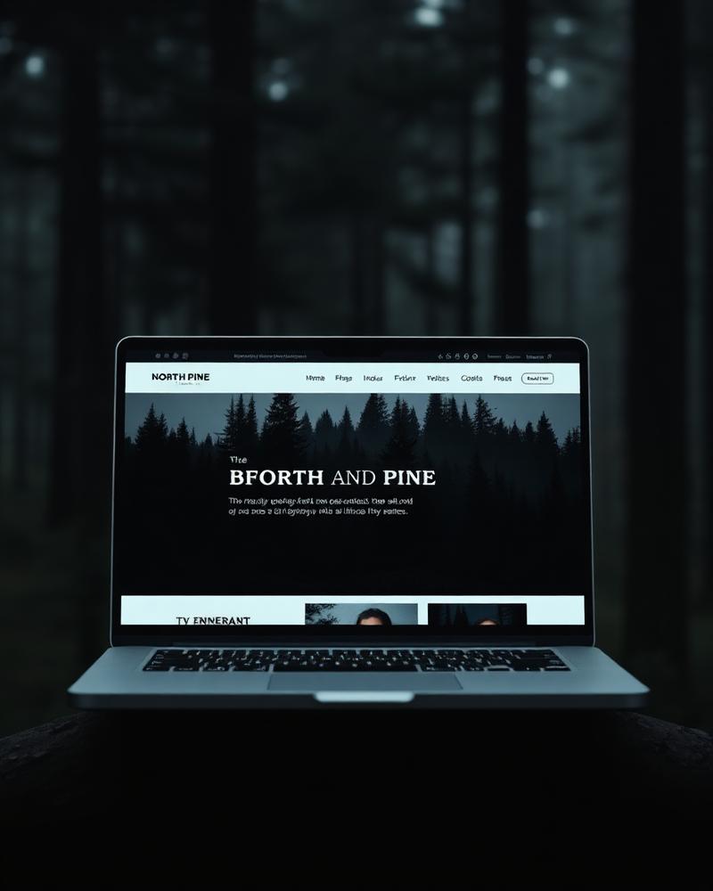 NORTH & PINE web development project designed by Crevia